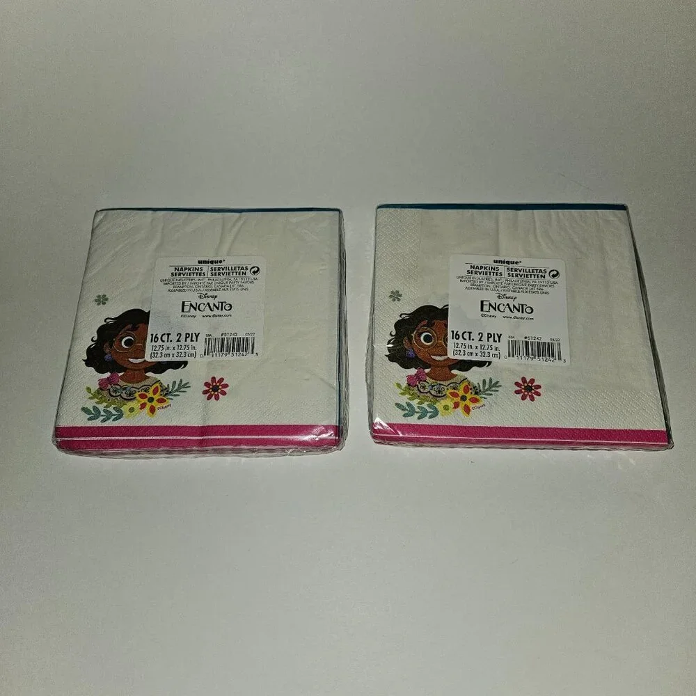 NEW Encanto Birthday Party Supplies Lot Disney Table Cover 2 Napkins 3 Plates